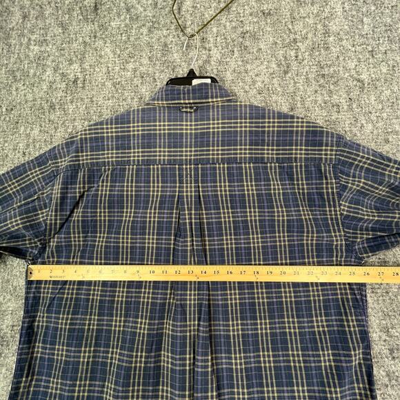 Timberland‎ Shirt Mens Large Plaid Blue Business Casual Button-Front Long-Sleeve - Picture 9 of 12